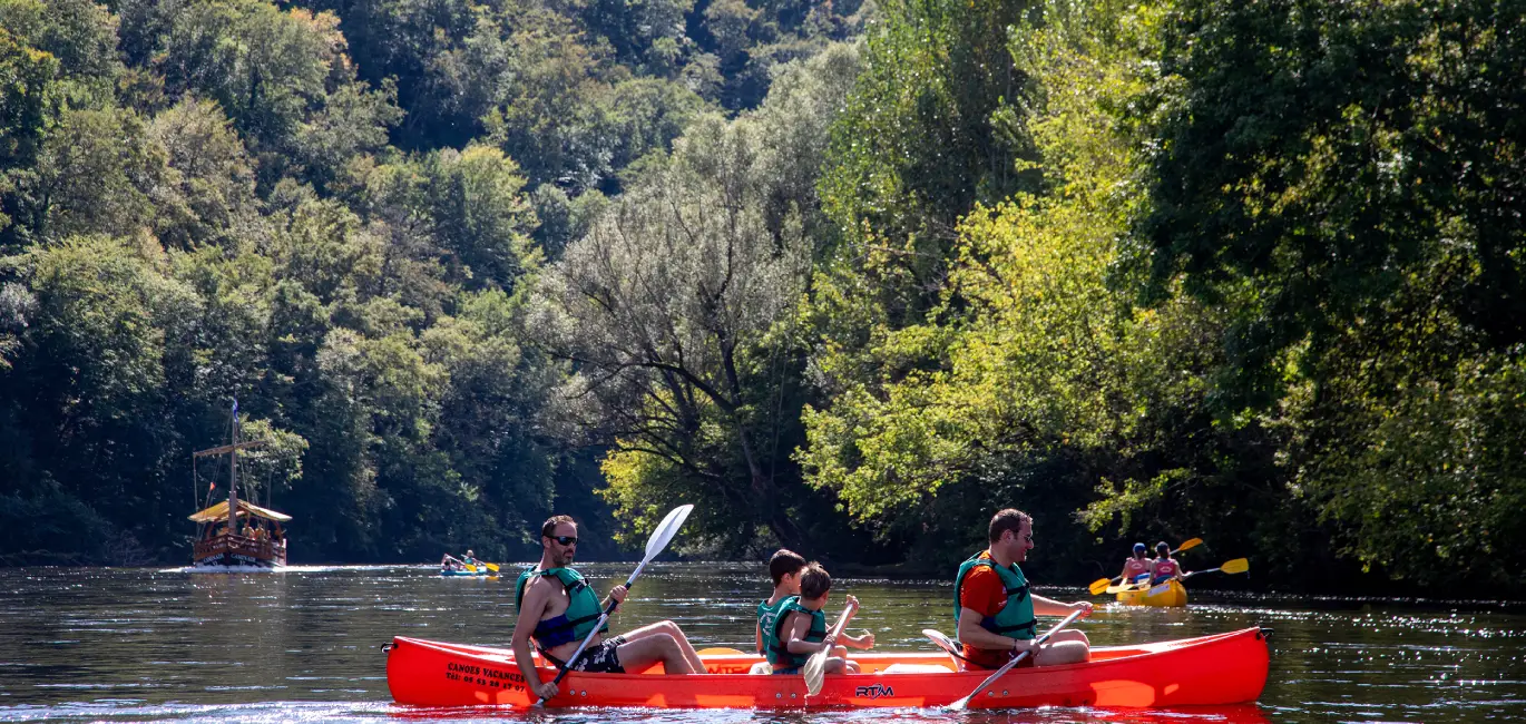 Exploration riviere en canoe sous beynac