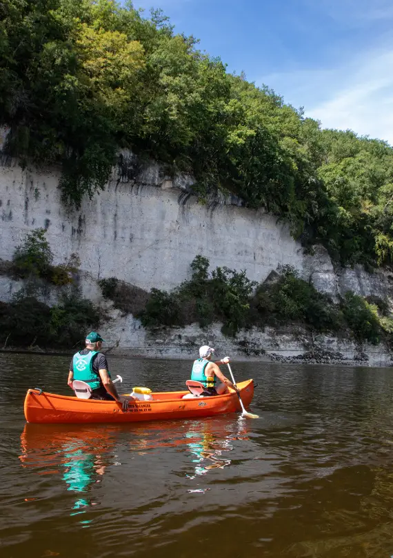 Descente en canoë sur la rivière Dordogne
